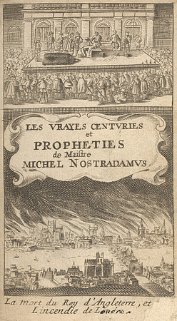 Vintage Frontispiece - Prophecies of Nostradamus