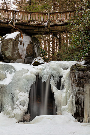 Elakala Winter Bridge Falls