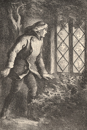 Vintage Image Plate - Eavesdropper