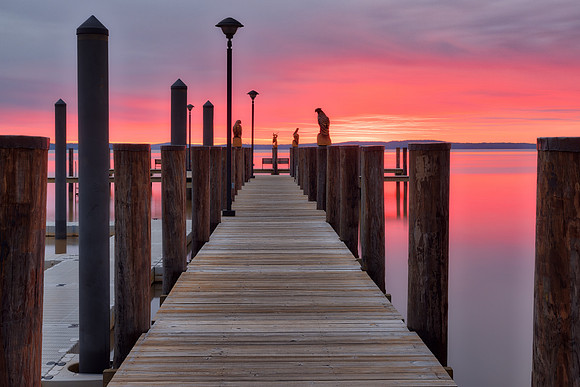 Glowing Dawn Pier - Havre de Grace