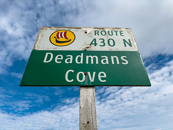 Deadmans Cove Sign