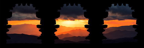 Triple Sunset Frame - Smoky Mountains