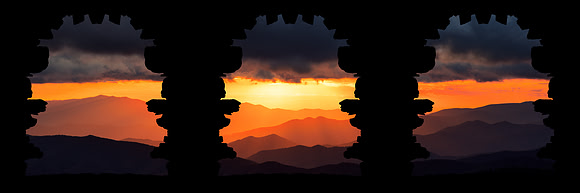 Triple Sunset Frame - Smoky Mountains