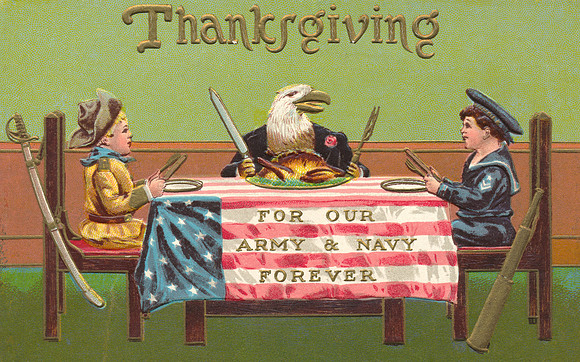 Vintage Postcard - Patriotic Thanksgiving