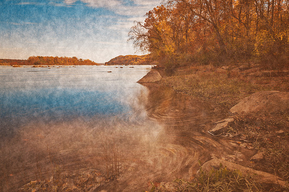 Autumn Susquehanna River - Vintage Velvet