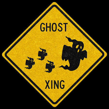 Road Sign - Ghost Crossing