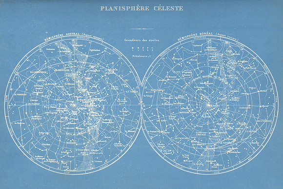 Vintage Celestial Planisphere