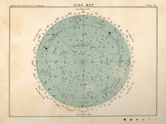 Vintage Star Map (Ball's Plate 70)