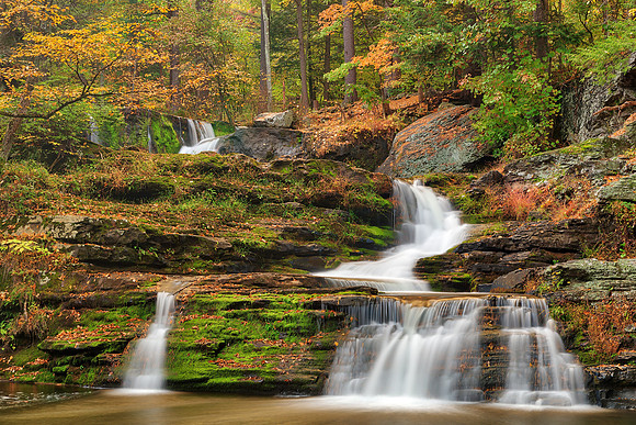 Autumn Forest Factory Falls