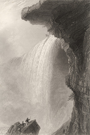 Vintage Image Plate - Table Rock Waterfall