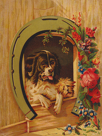 Vintage Card - Lucky Dog House