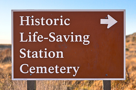 Historic Life-Saving Station Cemetery Sign