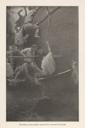 Vintage Image Plate - Sinking Ship