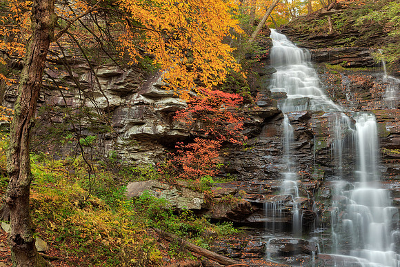 Autumn Splendor of Ganoga Falls