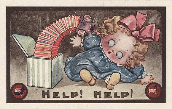 Vintage Postcard - Help! Help!