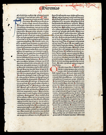 Biblia Latina - Jeremiah Section (recto)