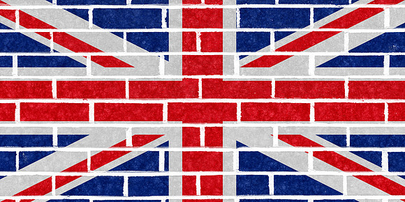 Brick Wall Flag - United Kingdom