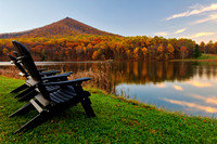 Autumn Lakeside Serenity - Peaks of Otter