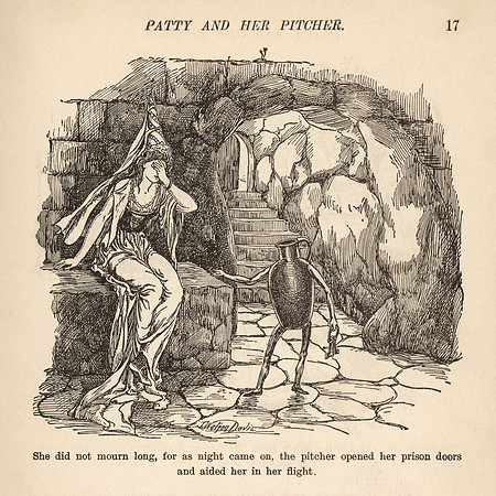 Vintage Illustration - Patty and Her Pitcher Hero