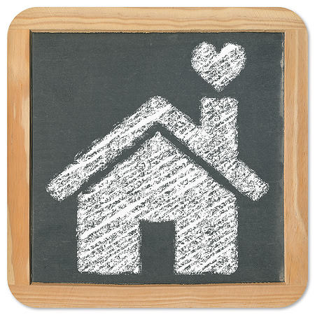 Chalkboard Concept: Home is Where the Heart Is