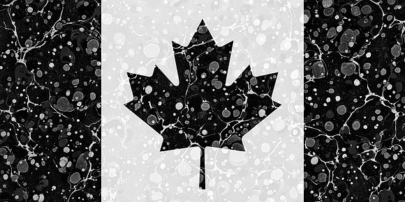 Marbled Flag - Black & White Canada