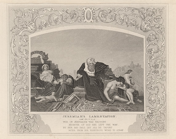 Vintage Image Plate - Jeremiah's Lamentation