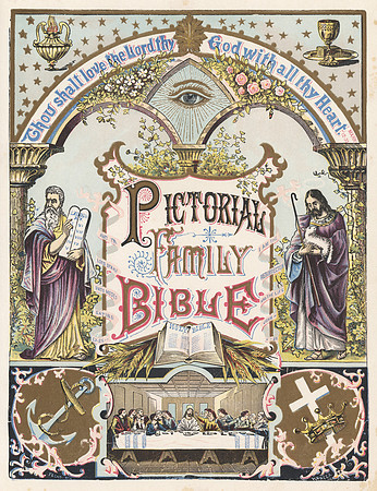 Vintage Frontispiece - Pictorial Family Bible