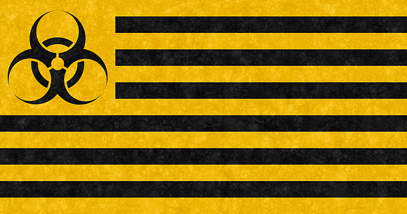 Velvet Biohazard Flag