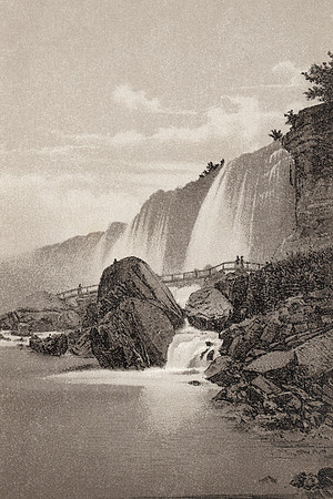 Vintage Heliotype Image - Rock of American Ages