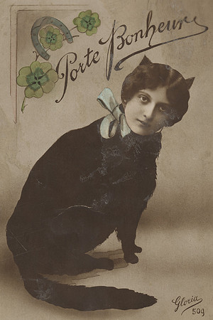 Vintage French Postcard - Porte Bonheur (Lucky Charm)