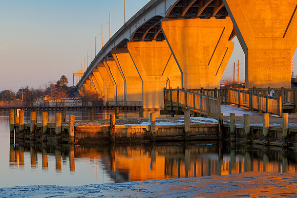 Golden Lines of Kent Narrows Bridge