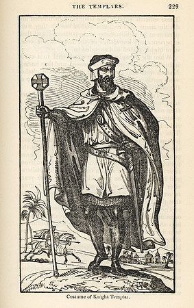 Vintage Illustration - Costume of Knight Templar