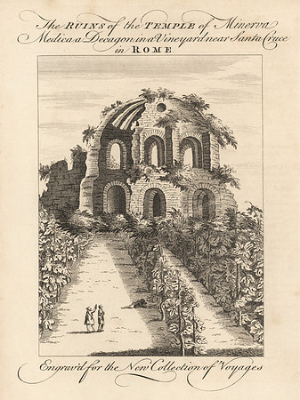 Vintage Image Plate - Ruins of the Temple of Minerva