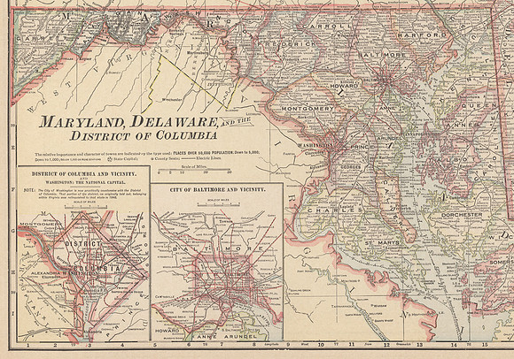 Vintage Map - Maryland+