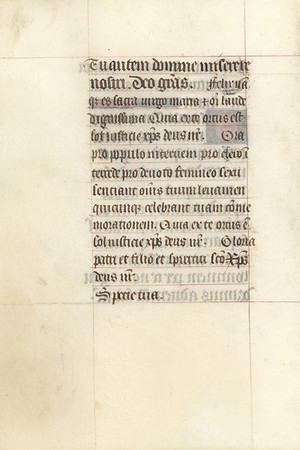 Book of Hours Manuscript - Prayer to Saint Mary and Christ (verso)