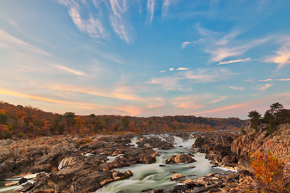 Great Autumn Twilight Falls