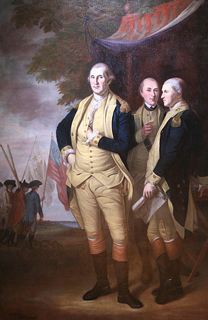 Washington, Lafayette & Tilghman at Yorktown (by Charles Willson Peale circa circa 1784)