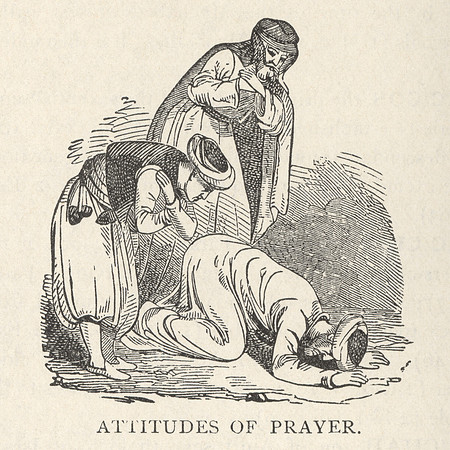 Vintage Illustration - Attitudes of Prayer