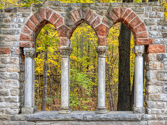 Autumn Abbey Arch Ruins