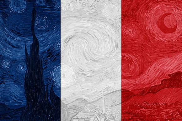 Starry Night Flag - France