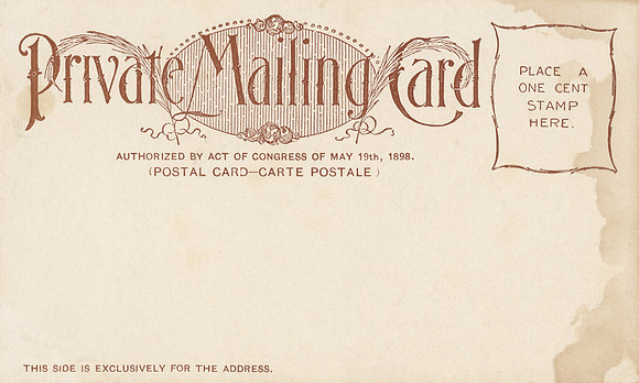 Vintage Private Mailing Card Copyspace