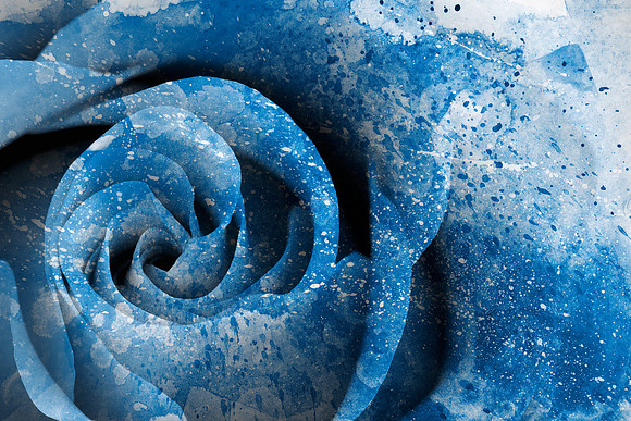 Blue Acrylic Rose