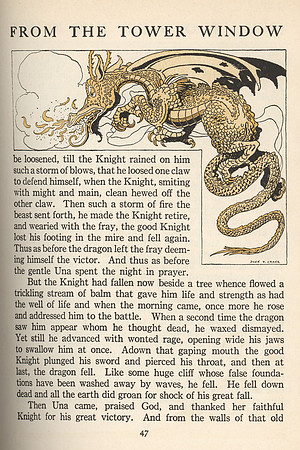 Vintage Tower Window Dragon