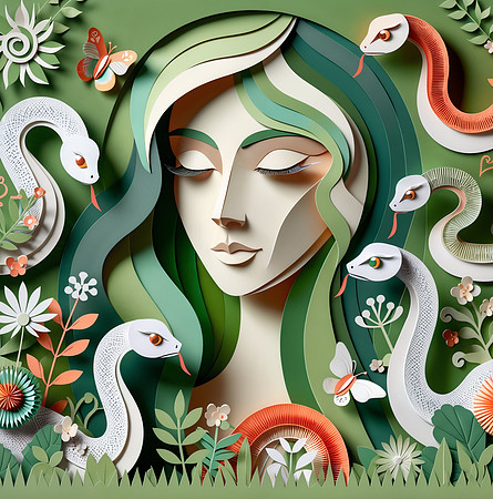 Paper Snake Charmer