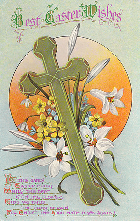 Vintage Postcard - Best Easter Wishes