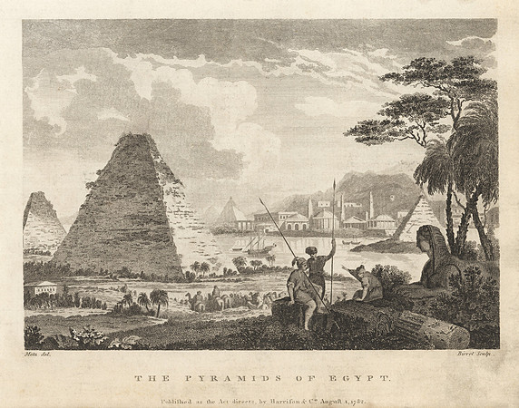 Vintage Image Plate - The Pyramids of Egypt