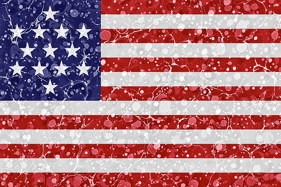 Marbled Flag - E Pluribus Unum USA