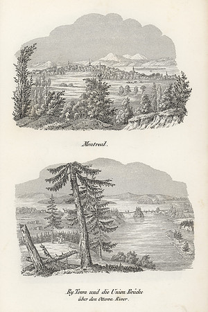 Vintage German Image Plate - Montreal and By Town (Ottawa)