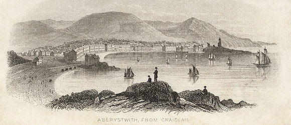 Vintage Engraving - Aberystwith, from Craiglais
