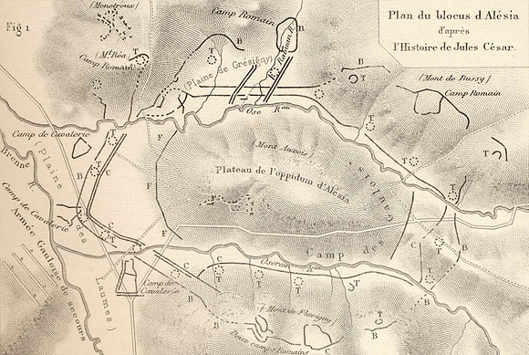Vintage Map - Alesia Blockade Plan